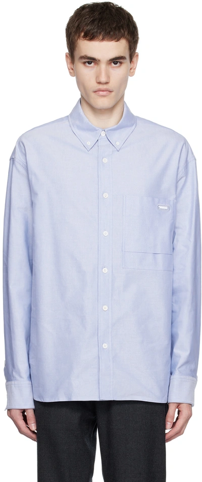 Solid Homme Blue Pocket Shirt In 465l Blue