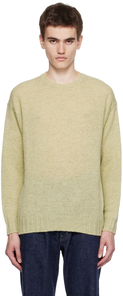 Auralee Green Crewneck Sweater