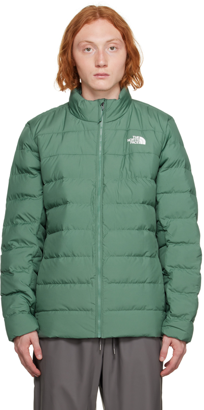 The North Face Green Aconcagua 3 Down Jacket In Dark Sage