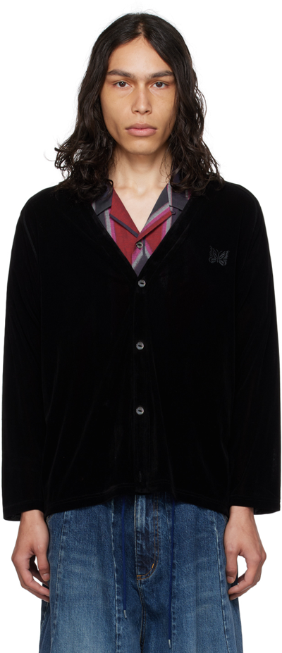 Needles Black Embroidered Cardigan In C-black