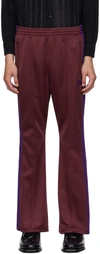 Needles Burgundy Drawstring Track Pants In B-wine