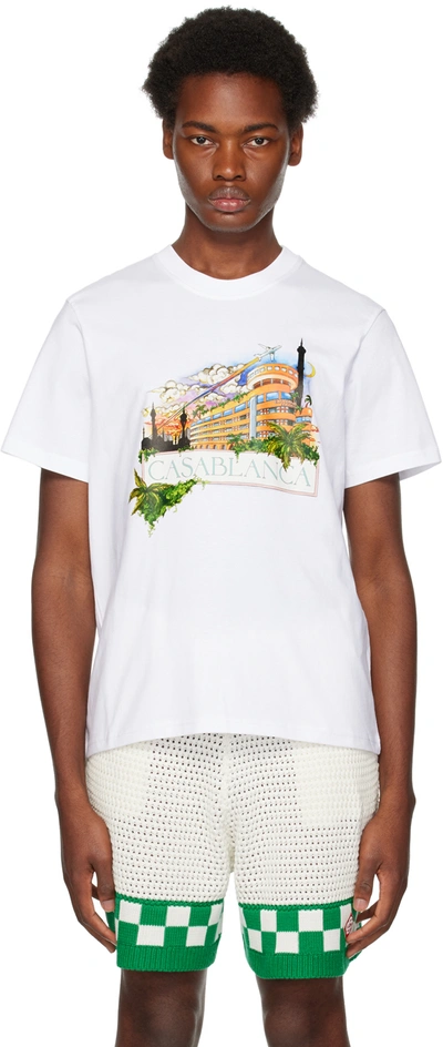 Casablanca White Palace T-shirt In  Palace