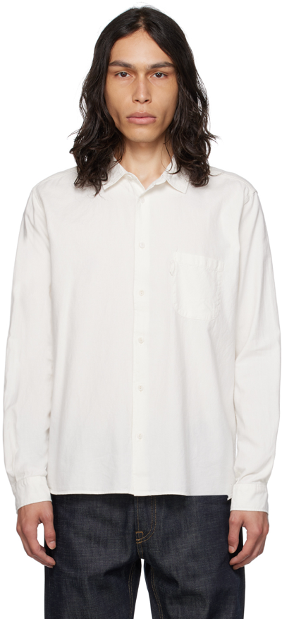 Ymc You Must Create Curtis Long-sleved Shirt In 10-white