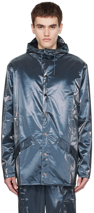 RAINS BLUE WATERPROOF JACKET 