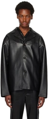 Nanushka Black Leather Arto Jacket In Black