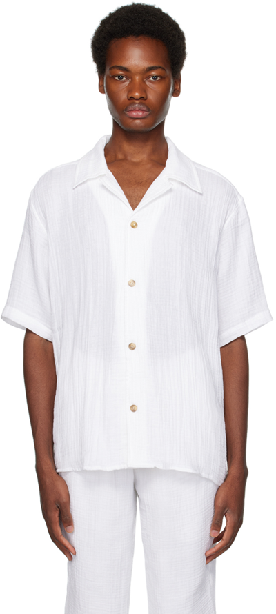 True Tribe White Pablo Resort Shirt In White Angel