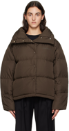 ACNE STUDIOS BROWN QUILTED DOWN JACKET