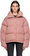 ACNE STUDIOS PINK QUILTED DOWN JACKET