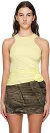 Blumarine Rose-appliqué Ruched Tank Top In N0220 Luce Del Sole