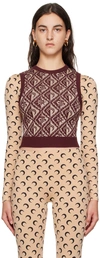 Marine Serre Moon Diamant Knitted Top In Bg20