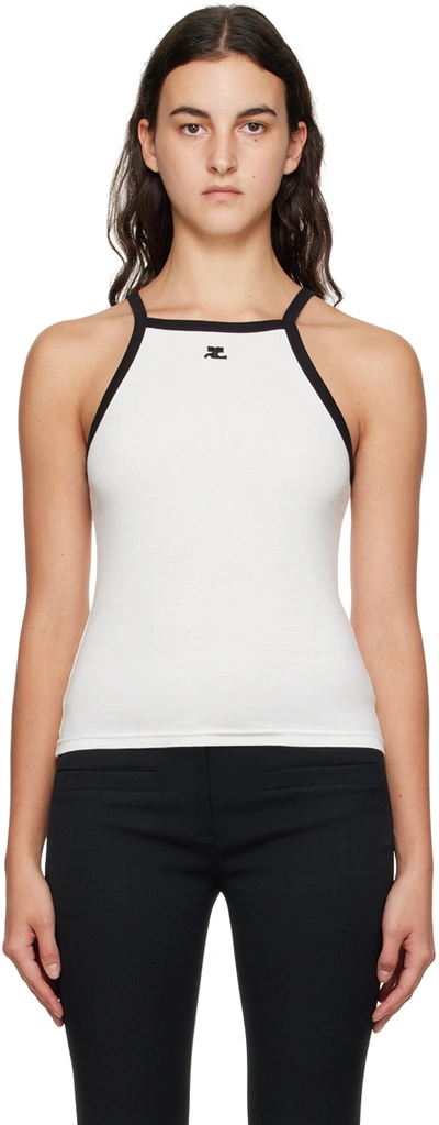 COURRÈGES WHITE PATCH TANK TOP