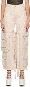 MARQUES' ALMEIDA BEIGE MULTIPOCKET JEANS