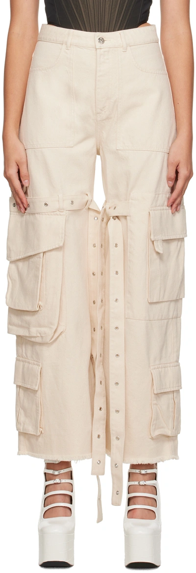 Marques' Almeida Beige Multipocket Jeans