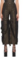 MARQUES' ALMEIDA BROWN MULTIPOCKET TROUSERS