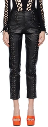 Sinead Gorey Ssense Exclusive Black Leather Pants In Black