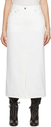 Loulou Studio Denim Long Skirt In Ivory