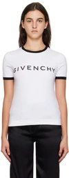 Givenchy Cotton-blend Jersey T-shirt In White/black