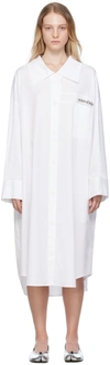 Kimhēkim Logo-patch Cotton Midi Shirtdress In White