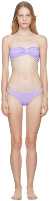 Hunza G Jean Bandeau Bikini In Lilac