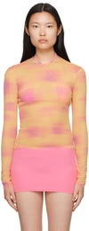 Binya Yellow Arena Long Sleeve T-shirt In Jengibre