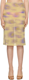 BINYA YELLOW COCO MIDI SKIRT