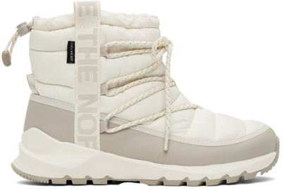 The North Face White Thermoball Lace-up Boots In 32f Gardenia White/s