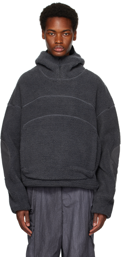 Entire Studios Fluffy Tech Fleece Sweatshirt Hoodie In Grey