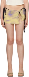 Binya Green Sarong Miniskirt In Cayena