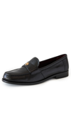Tory Burch Perri Leather Mini Medallion Loafers In Perfect Black