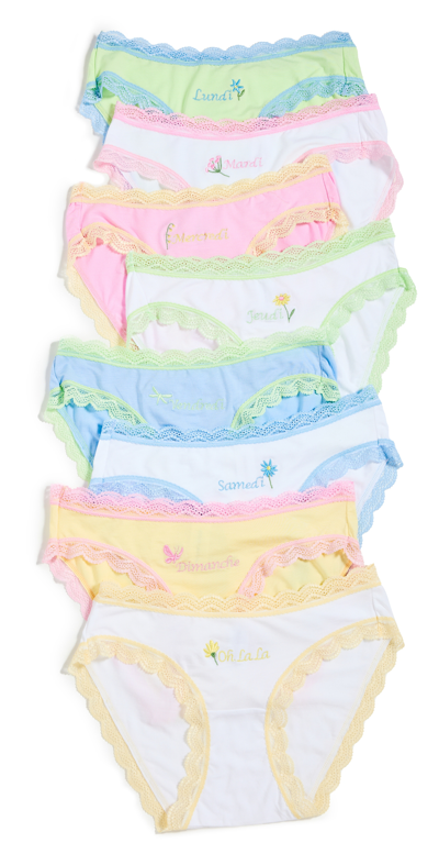 Stripe & Stare French Days Of The Week Knicker 8 Pack In Multi
