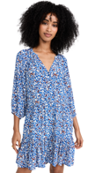 APIECE APART MINI MITTE DRESS PIET FLORAL BLUE