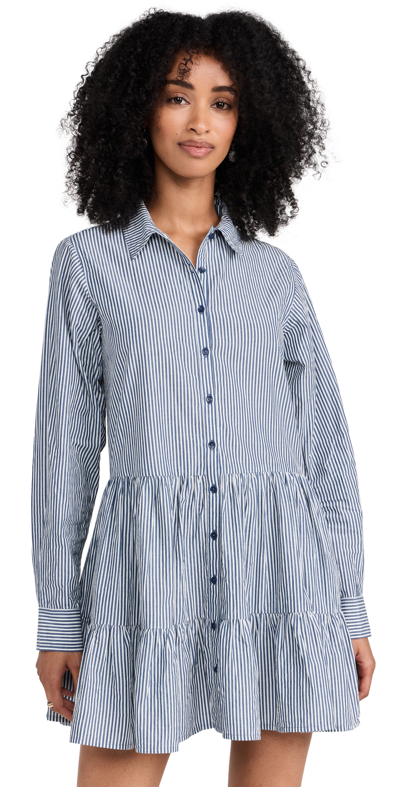 Apiece Apart Anna Shirt Dress In Stripe