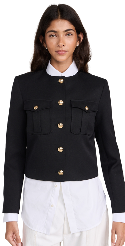 Nili Lotan Maurine Cropped Jacket In Dark Navy