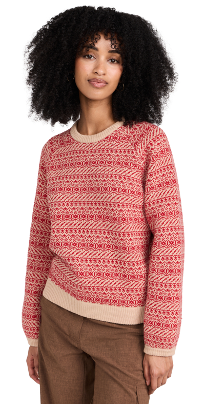 Demylee Taliyah Sweater In Biscuit / Scarlet Red