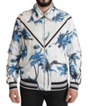 DOLCE & GABBANA DOLCE & GABBANA MULTICOLOR TREE PRINT MEN FULL ZIP MEN'S SWEATER