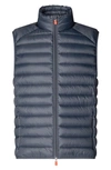 Save The Duck Adam Basic Puffer Vest In Grey