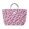 GUCCI GUCCI CABAS PINK CANVAS TOTE BAG (PRE-OWNED)