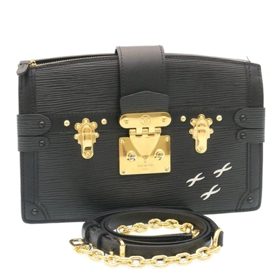 Pre-owned Louis Vuitton Trunk Black Leather Shoulder Bag ()