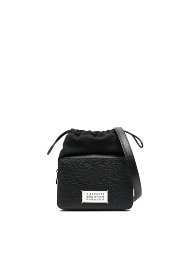 Maison Margiela Leather Shoulder Bag In Nero