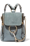 CHLOÉ FAYE MINI LEATHER AND SUEDE BACKPACK