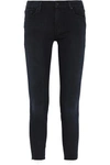 MOTHER LOOKER FRAYED HIGH-RISE SKINNY JEANS