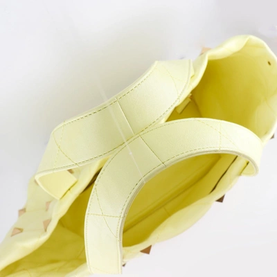 Valentino Garavani Roman Stud Pony-style Calfskin Tote Bag () In Yellow