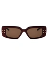 VALENTINO VALENTINO GARAVANI WOMEN'S BURGUNDY ACETATE SUNGLASSES