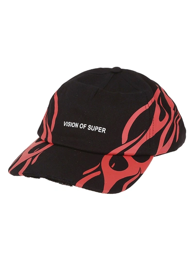 Vision Of Super Cap With Tribal Print In Black