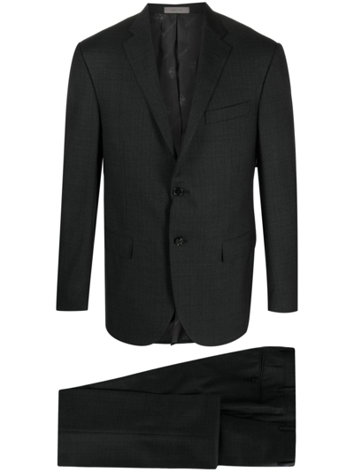 Corneliani Single-breasted Wool Suit In Grey