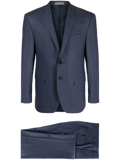 Corneliani Single-breasted Stretch-cashmere Suit In Blue