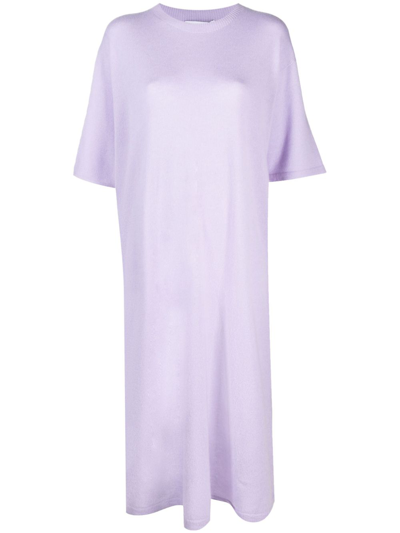 Christian Wijnants Kasmir Wool-blend Midi Dress In Purple