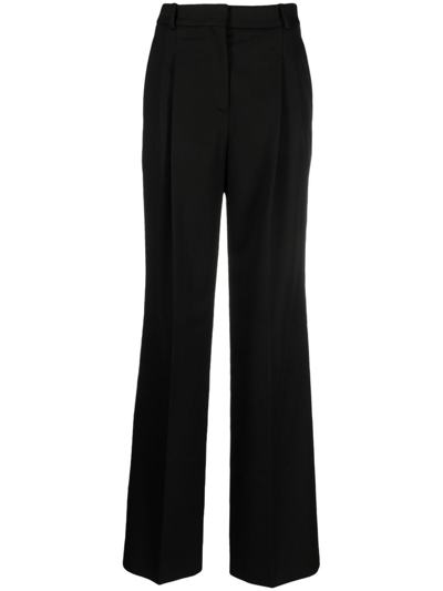 Hugo Boss Black Pleated Trousers In 1 Black