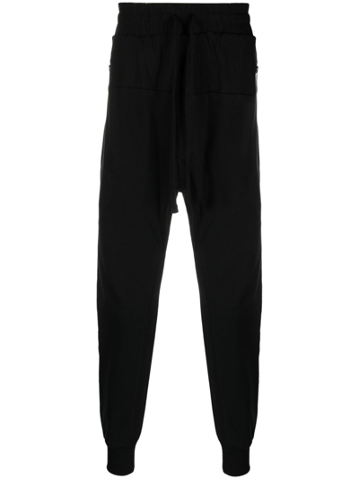 Thom Krom Tapered Drawstring Trousers In Black