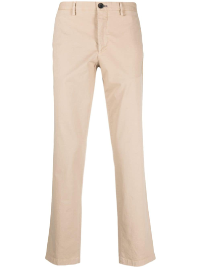Ps By Paul Smith Zebra-embroidered Straight-leg Trousers In Neutrals
